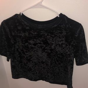 Velvet crop top